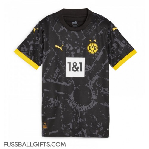 Borussia Dortmund Fußballbekleidung Auswärtstrikot Damen 2023-24 Kurzarm
